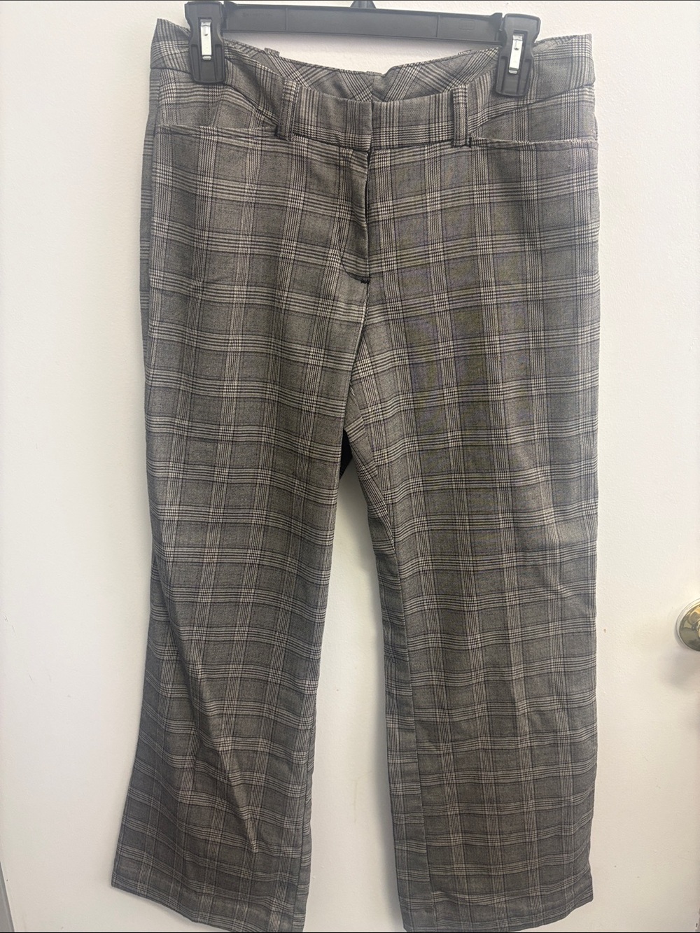Worthington Gray Plaid Straight Leg Dress Pants